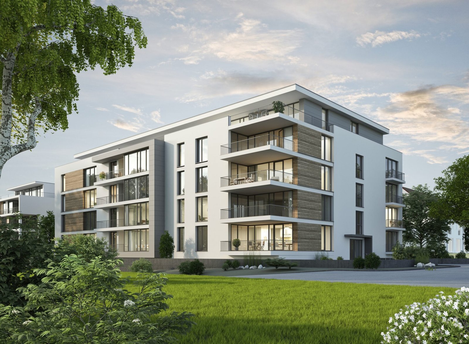 townhouse 3D architectural visualization for Ideal for showcasing sustainable urban planning, real estate marketing, and investor presentations to boost sales and property value