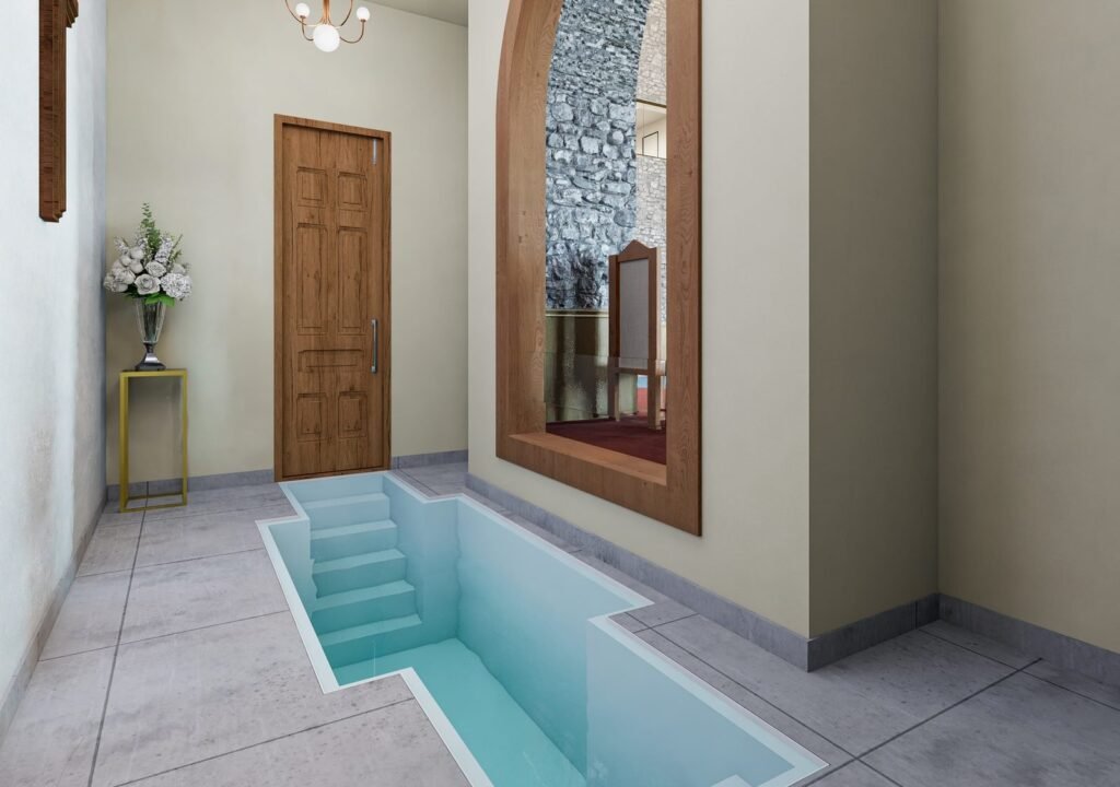 3D interior rendering of the Mt Vernon Baptist Church baptism area, Philadelphia PA